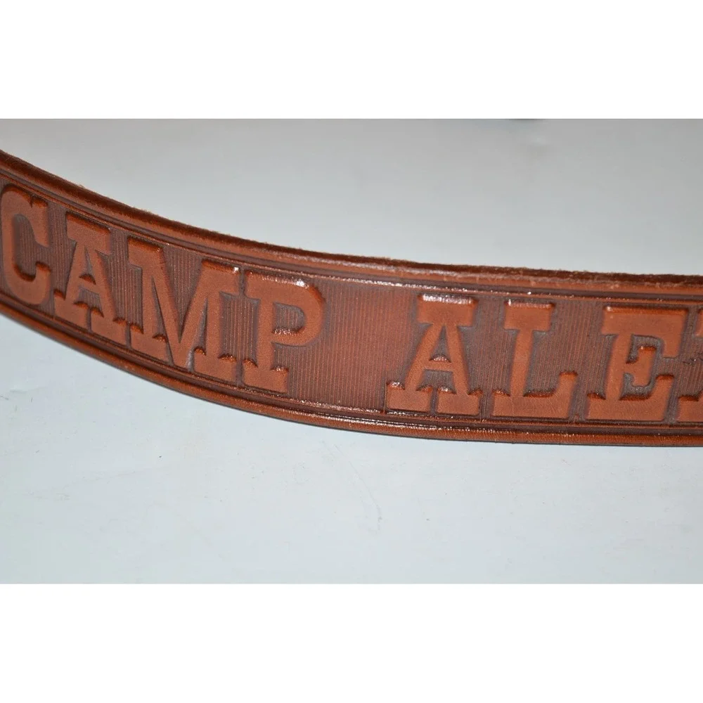 Vtg Camp Alexander‎ Tooled leather belt Scout  Boy Scouts BSA 30